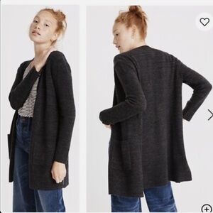 Madewell Donegal Kent Confetti Long Length Black Cardigan Sz S w MEASUREMENTS